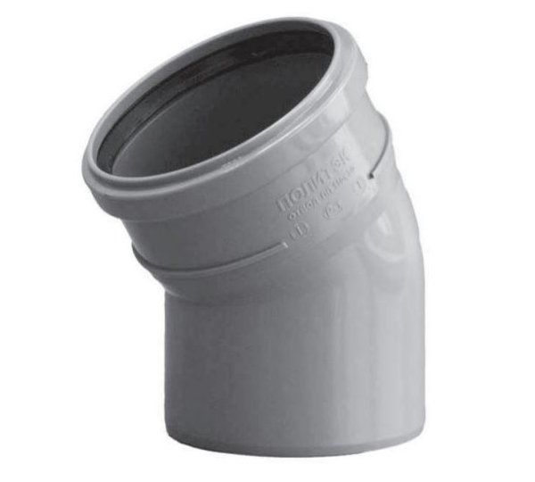 Отвод канализационный внутренний 110 мм/30° Политэк